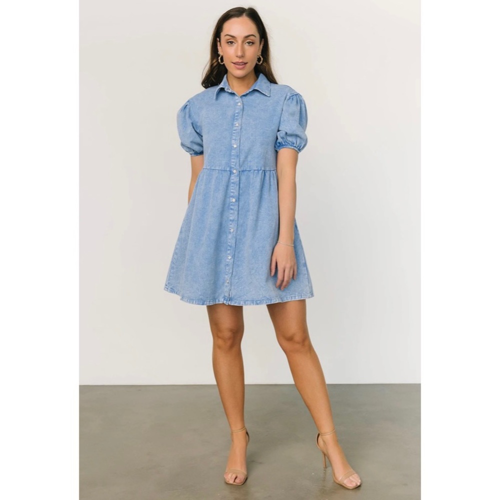 Baltic Born Denim Dress Button Up